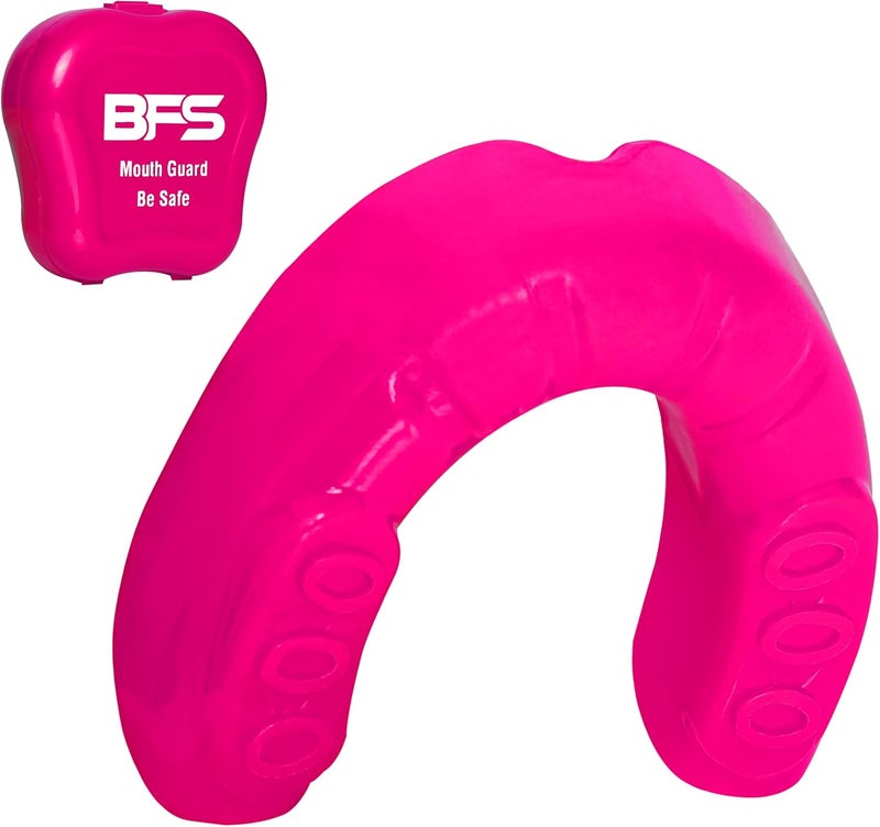 BFS IMPEX Sports Mouth Guard for Kids,Youth,Boys,Girls,Child Teen Mouthguard with Case (BPA Free) for Boxing, Martial Arts,MMA Karate,Lacrosse,Football,Soccer and All Contact Sports (Pink) - Image 1